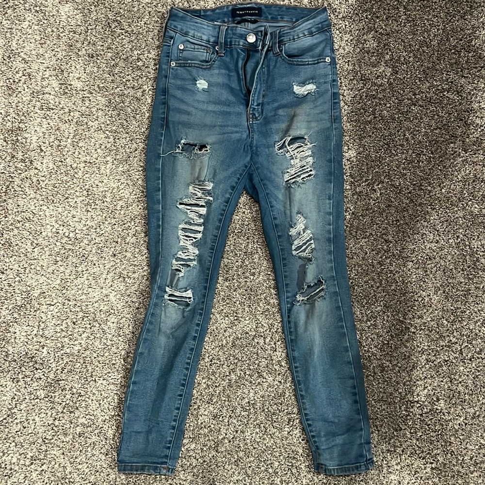Distressed jeans